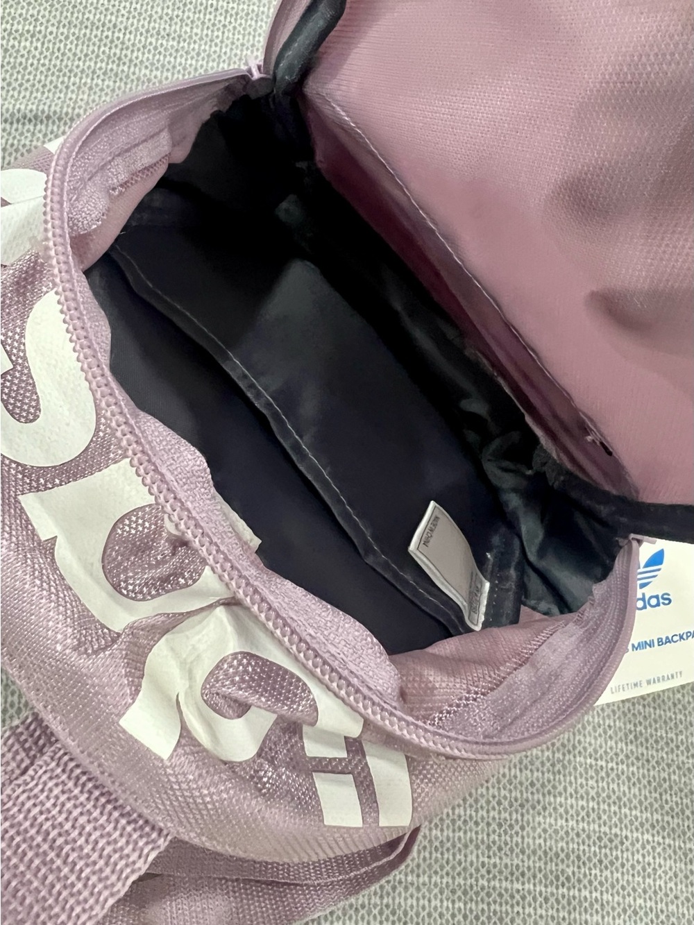 adidas Lilac Trefoil Mini Backpack - Picture 5 of 5